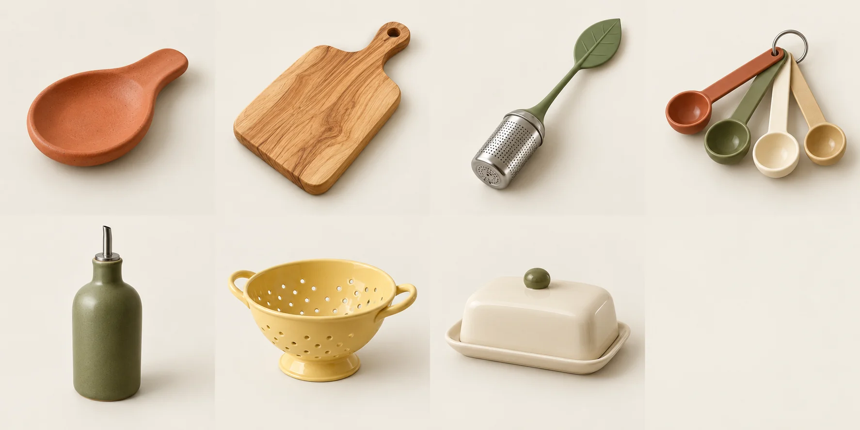 Cream butter dish with a domed lid and small olive knob